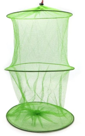 Садок рибальський круглий. 3 каблучки. 30 см х 55 см. Зелений. "Korsar"