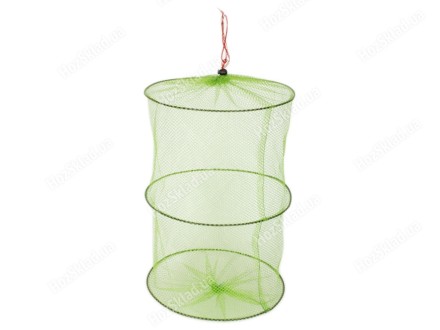 Садок рибальський круглий. 3 каблучки. 30 см х 55 см. Зелений. "Korsar"