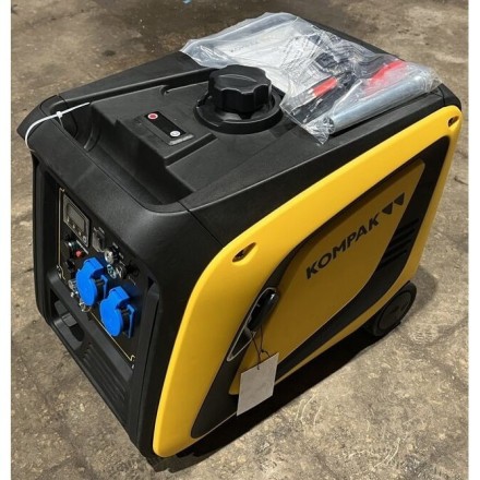 Інверторний генератор KOMPAK KGG39Ei електростартер, колеса, візок. Іспанія. LED-екран. Акція!