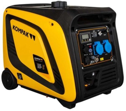 Інверторний генератор KOMPAK KGG39Ei електростартер, колеса, візок. Іспанія. LED-екран. Акція!