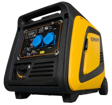 Інверторний генератор KOMPAK KGG39Ei електростартер, колеса, візок. Іспанія. LED-екран. Акція!