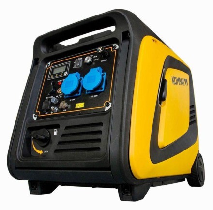 Інверторний генератор KOMPAK KGG39Ei електростартер, колеса, візок. Іспанія. LED-екран. Акція!