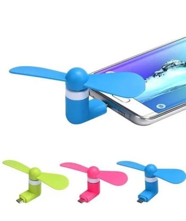 Портативний мобільний вентилятор 2 в 1 в роз'єм Micro USB і Type C (mini fan for Android)