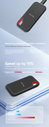 Зовнішній накопичувач SSD USB Type-C Extreme High-speed portable 4Tb USB3.1 External Hard Drive Expedition