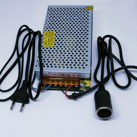 Потужний перетворювач З 220 ВІЛЬТ НА 12 ВІЛЬТ 15 Ампер прикурювач