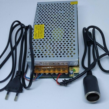 Потужний перетворювач З 220 ВІЛЬТ НА 12 ВІЛЬТ 15 Ампер прикурювач