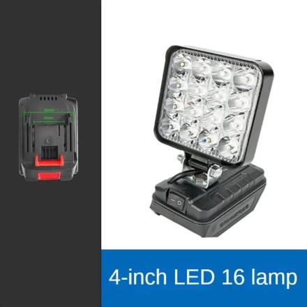 Ліхтар для Makita, акумуляторний портативний прожектор, бездротовий, Робоче світло для роботи на відкритому