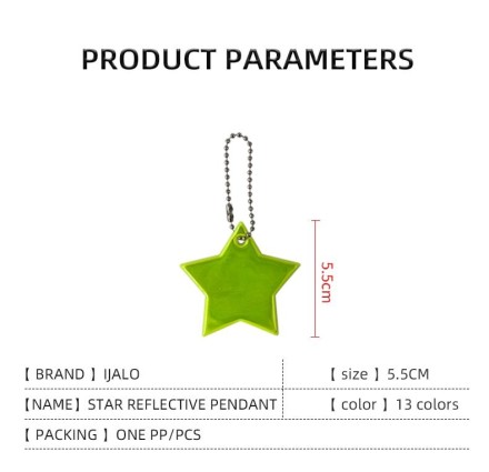 Світловідбивний брелок, підвіска, відбивач для безпеки ЗВІЗДА