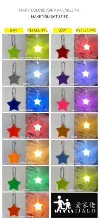 Світловідбивний брелок, підвіска, відбивач для безпеки ЗВІЗДА