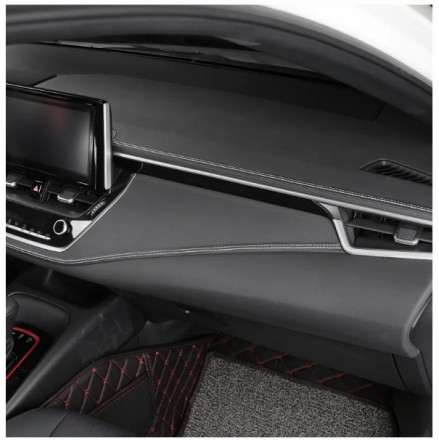 Оздоблення (молодінг) з автомобільної шкіри для салону авто, прошита, самоклейка. 1см х 2,5м!