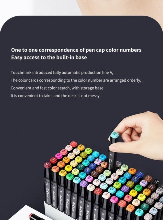 Набір спиртово-водних двосторонніх художніх маркерів для скетчингу TOUCH 30 шт 36 шт. 40 шт.