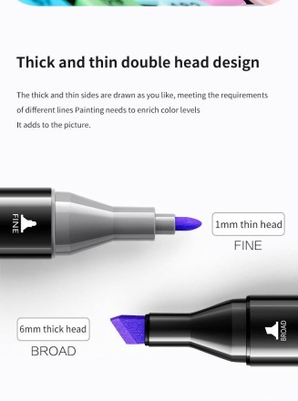 Набір спиртово-водних двосторонніх художніх маркерів для скетчингу TOUCH 30 шт 36 шт. 40 шт.