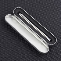 Професійна перова ручка Grand Boss Stainless, закрите перо позолота  22К, преміумкласу з футляром.