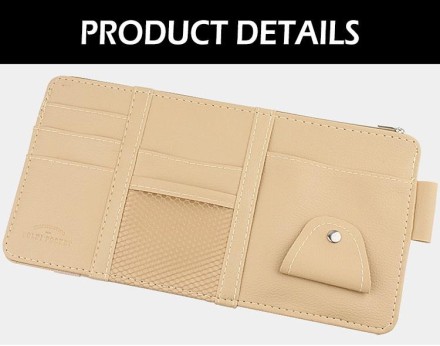 Органайзер на сонцезахисний козирок авто, тримач для карток, тримач для водійських прав, автомобільний