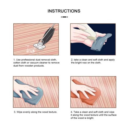 Поліроль воскова для меблів Beewax бджолиний віск, для відновлення зовнішнього вигляду дерева, 80g