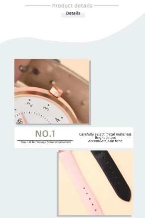 Модний набір для закоханих 2 в 1:  розкішний чоловічий та жіночий годинник, Black Pink 2