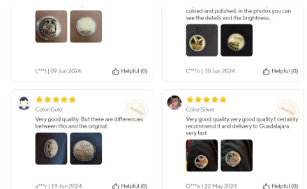 Пам'ятна, ювілейна позолочена монета, колекційна монета  "Статуя Свободи" Монета мексиканське песо