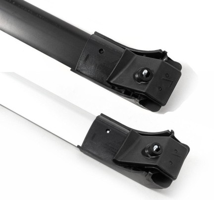 Поперечины на Volkswagen ID6 (c 2021-2024) Flybar Aero V1. На рейлінгу з просвітом. Аеро. Чорні/Сірі.