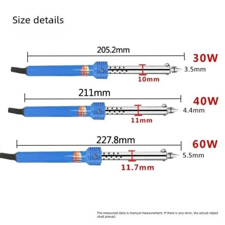 Електричний паяльник 60 Вт. Delixi Y53. Швидке нагрівання. Тонке жало. Оригінал