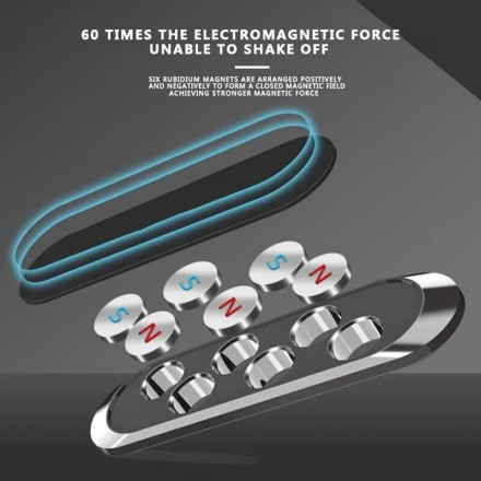 УНІВЕРСАЛЬНИЙ надсильний магнітний тримач-підставка для телефона та GPS 360 Strip Line