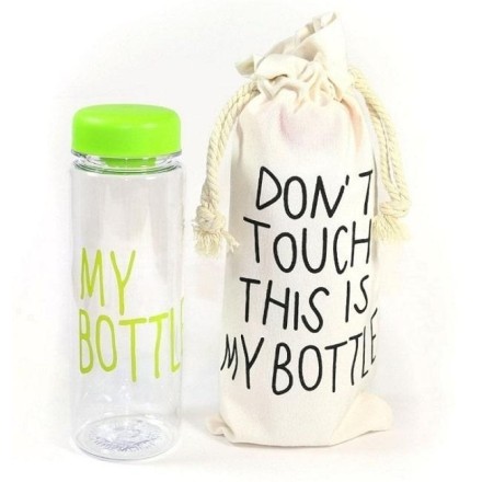 Пляшка для води з лляним чохлом "My bottle", Free BPA, тритан, 500 мл. Термопляшка TRTAN