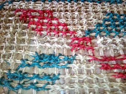 Килимок джутовий, плетена циновка, ріжок із джуту, водоростей і ліан. 36*60 см. В'єтнам