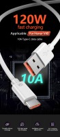 Кабель для швидкого заряджання 120 Вт, 10 А  USB Type C, "Game Falcon" 2 метра