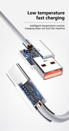 Кабель для швидкого заряджання 120 Вт, 10 А  USB Type C, "Game Falcon" 2 метра