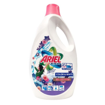 Гель для прання Ariel Actilift Color&White+Lenor 3D Actives універсальний. Procter & Gamble, 120 прань. 6 л