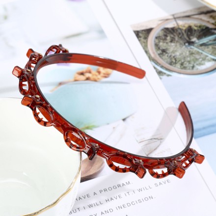 Обруч із шпильками для волосся, двошарова челка, обруч на голову 2 в 1, головний убір знаменитості