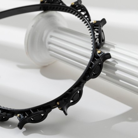 Обруч із шпильками для волосся, двошарова челка, обруч на голову 2 в 1, головний убір знаменитості