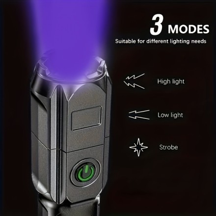 Ультрафіолетовий ліхтарик 365 нм, 9W 395-410нм Zoom. Max Edition/  Детектор валют UV LED. USB зарядка
