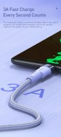 Кабель USB Type C, 3A, 60 Вт, кабель шнура для швидкого заряджання Type C "Tooki"