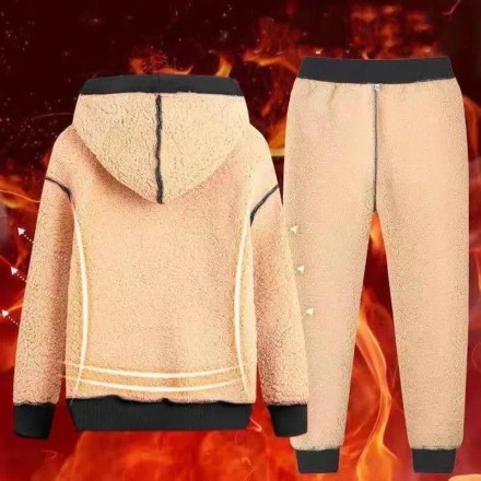 Спортивний костюм кашеміровий зимовий тепла толстовка + теплі штани, чорний, на хутрі, 4XL-5XL