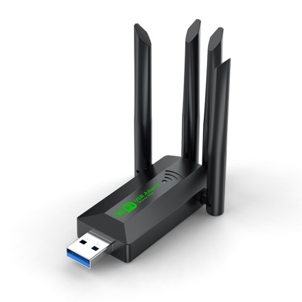 WIFI антена з адаптером USB 1200 Мбіт/с Wi-Fi USB-адаптер дводіапазонний 2.4G+5Ghz Dongle 4. 802.11AC USB3.0