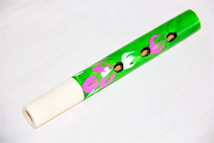 Дудка-спілка, дудочка 16 см дерев'яна BNS. Ручна робота. Екофарбування.