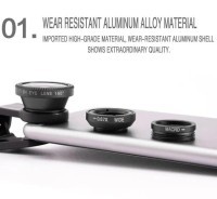 Риб'яче око, ширококутний макро, портативний 3 в 1, затискач для об'єктива камери мобільного телефона, макро-сма