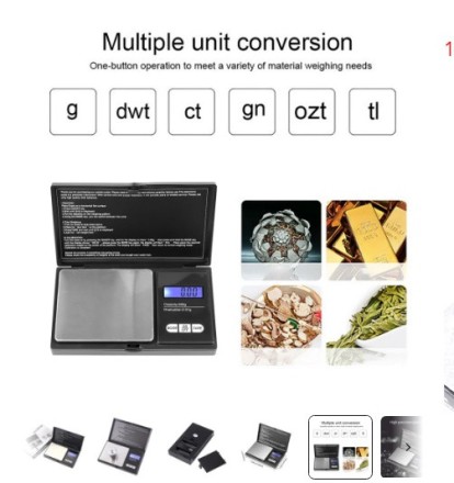 Ювелірні ваги, електронні ваги, портативні медичні кишенькові ваги "Paracelsus" до 1000 грамів