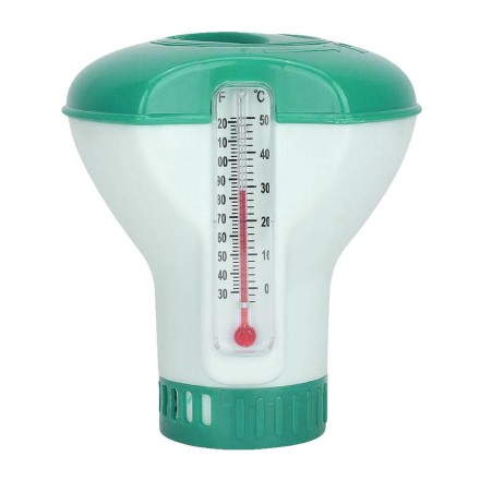 Плавальний дозатор поплавців для хлору. Автоматичний дозатор хлору для пігулок. З термометром