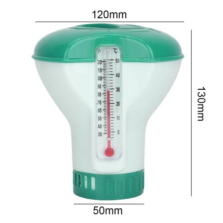 Плавальний дозатор поплавців для хлору. Автоматичний дозатор хлору для пігулок. З термометром