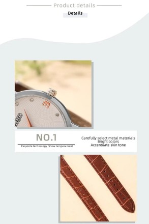 Модний набір для закоханих 2 в 1:  розкішний чоловічий та жіночий годинник Brown