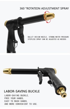 Водяний пістолет високого тиску для миття автомобілів, садовий шланг для поливання, насадка, спринклер, пінний