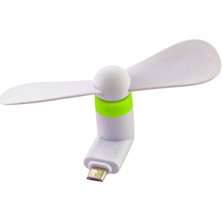 Портативний мобільний вентилятор для айфон у роз'єм Micro USB АРЕ (mini fan for Android)