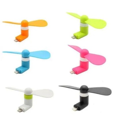 Портативний мобільний вентилятор для айфон у роз'єм Micro USB АРЕ (mini fan for Android)
