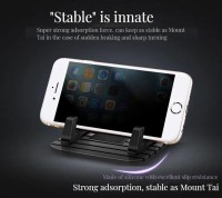 Тримач для телефона, GPS силіконовий, протиковзний тримач в авто "Super Chief". Silicone Black