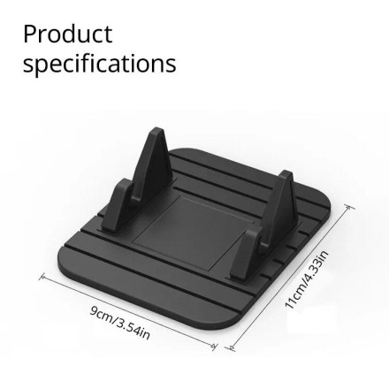 Тримач для телефона, GPS силіконовий, протиковзний тримач в авто "Super Chief". Silicone Black