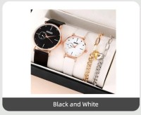 Модний набір для закоханих 4 в 1:  розкішний чоловічий та жіночий годинник, два браслети "Він і Вона"