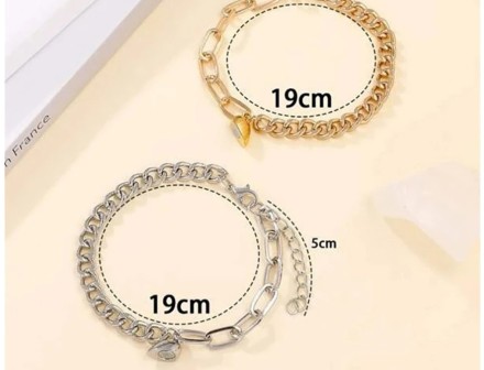 Модний набір для закоханих 4 в 1:  розкішний чоловічий та жіночий годинник, два браслети "Він і Вона"