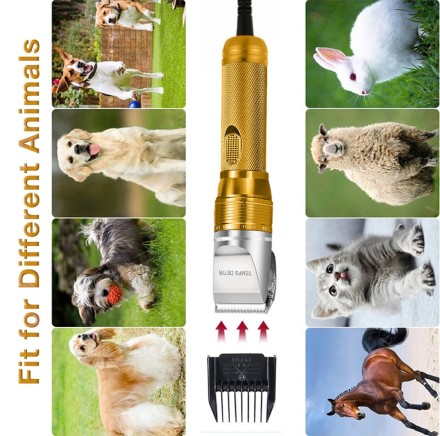 Потужний тример, машинка для стриження тварин. Електричні ножиці, 380 Вт "Professional groomer". Тафтинг