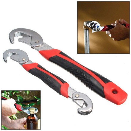 Набір Універсальний гайковий розвідний ключ для сантехніків авто інженерів 2 шт Snap N Grip